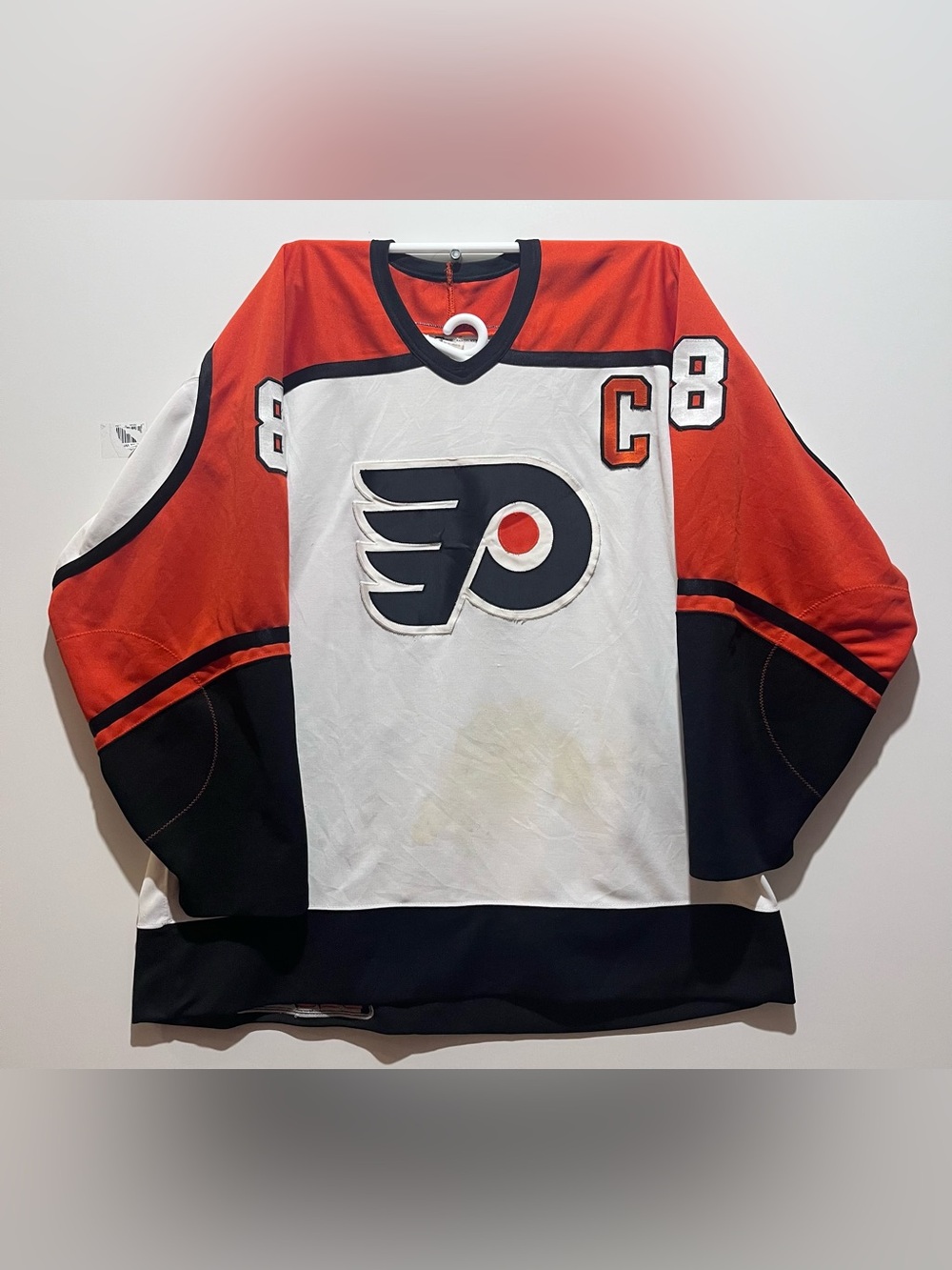 Vtg Bauer 1997-1998 Philadelphia Flyers Eric Lindros (#88) men’s jersey Sz 52